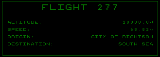 Screenshot of Flight Details Box