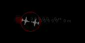 Screenshot of circle around two planes indicating separation violation